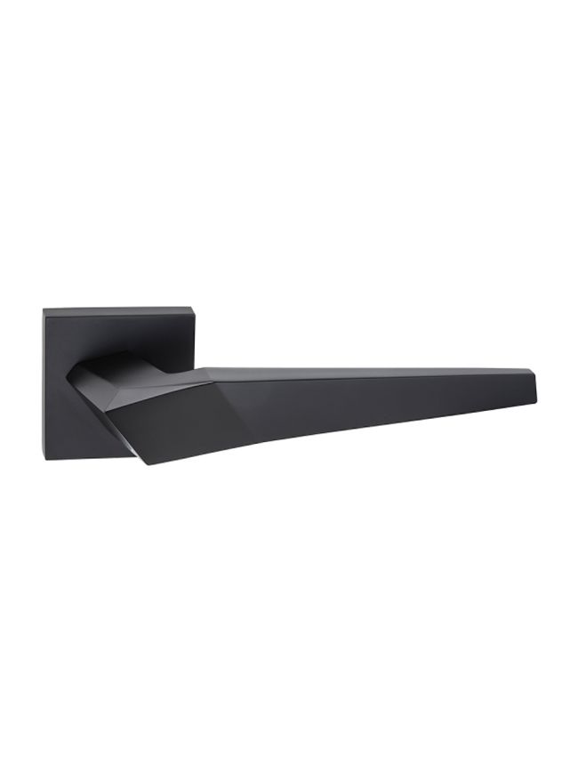 Oro & Oro Skywalker Lever Door Handle on Square Rose - Matt Black (Pair)
