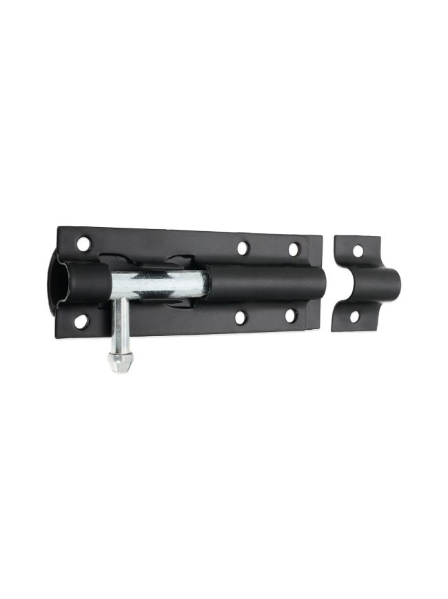 Iron Barrel Bolt - Straight 3" Black