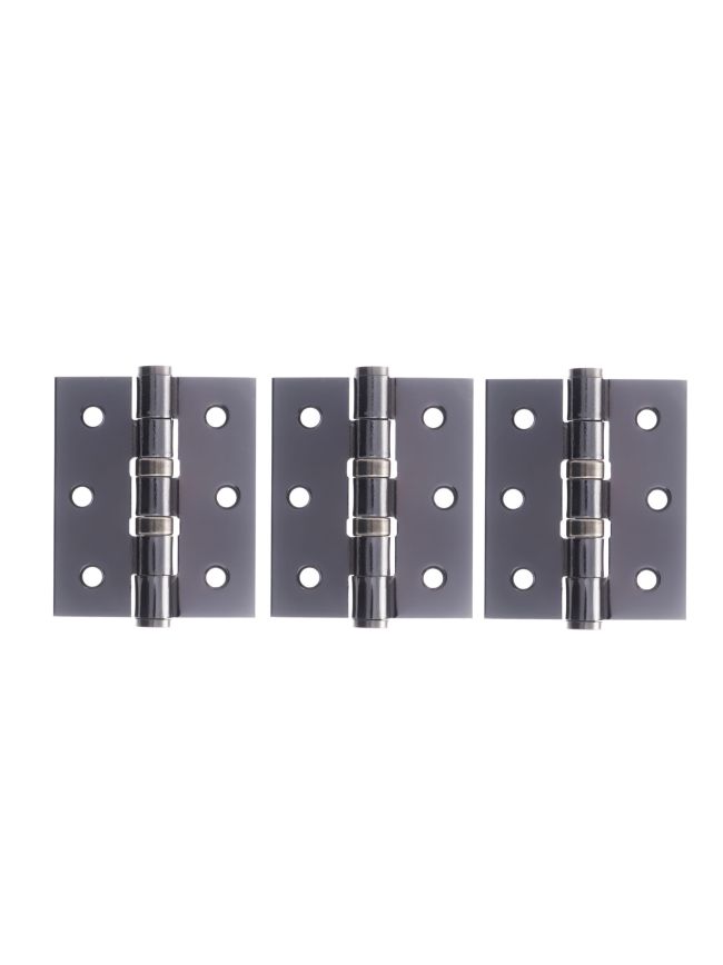 Atlantic Ball Bearing Hinges 3" x 2.5" x 2.5mm set of 3 - Black Nickel