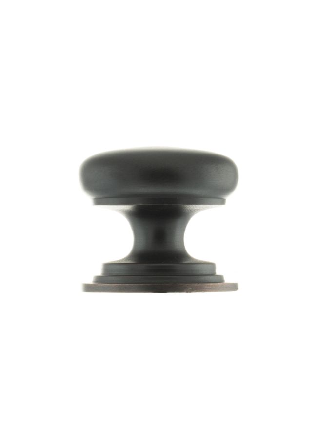 Old English Lincoln Solid Brass Victorian Knob 38mm on Concealed Fix - Antique Copper
