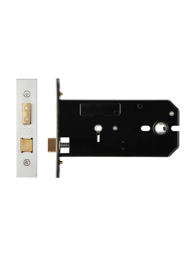 Zoo Hardware Horizontal Lock - 152mm - Bathroom Version - Satin Stainless