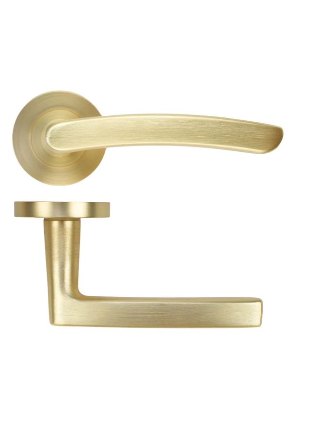 Zoo Hardware Santiago lever on rose - Satin Brass