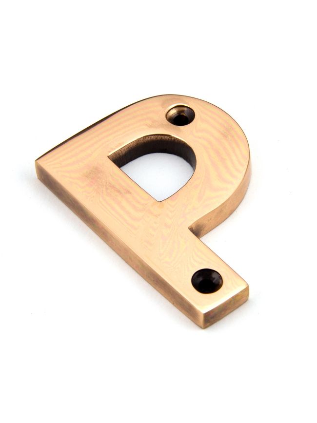 Polished Bronze Letter P