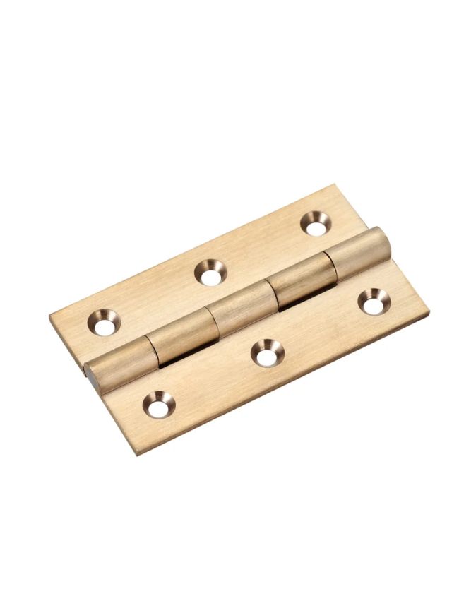 Zoo Hardware Solid drawn brass butt hinge - 64 x 35 x 2mm - Satin Brass