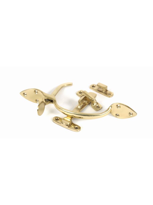 Polished Brass Cast Suffolk Latch Set