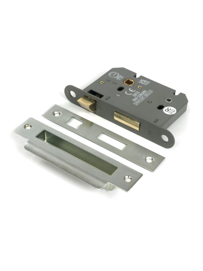 Satin SS 3" Heavy Duty Bathroom Mortice Lock
