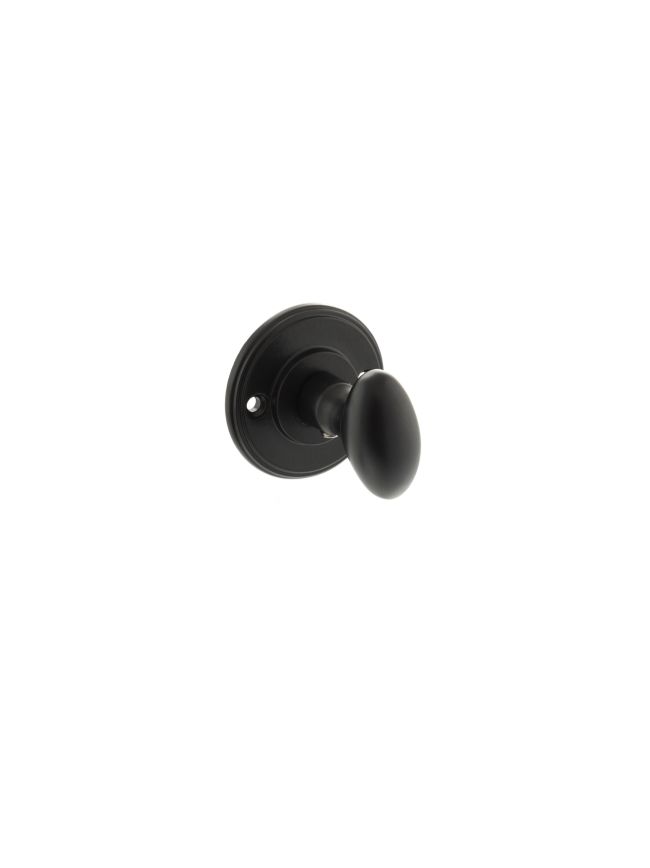 Millhouse Brass Solid Brass Oval WC Turn and Release - Matt Black