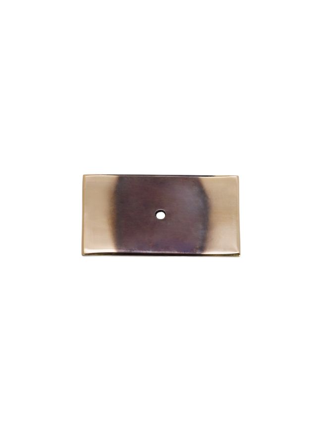 Rectangle Backplate for Cupboard Knobs Aged Brass