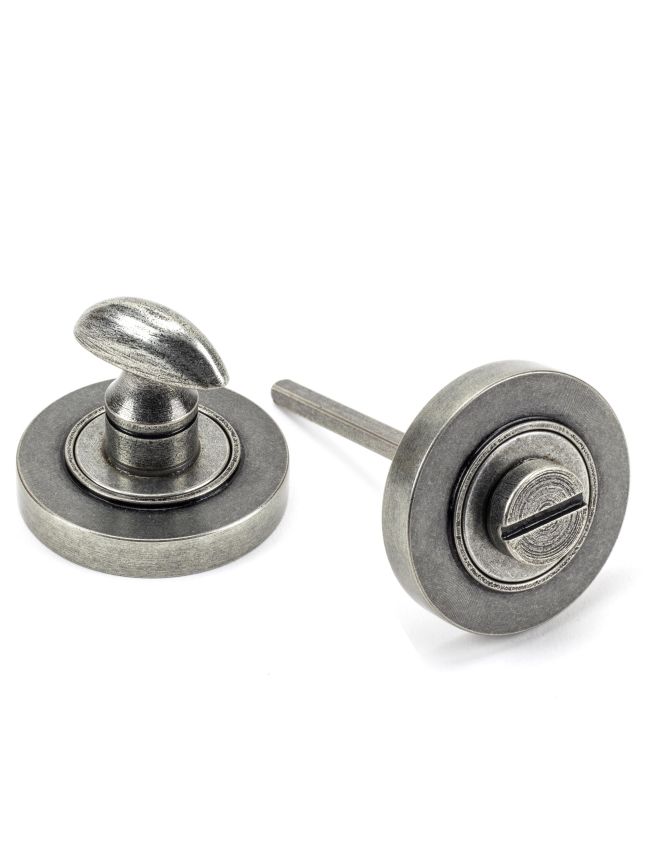 Pewter Round Thumbturn Set (Plain)