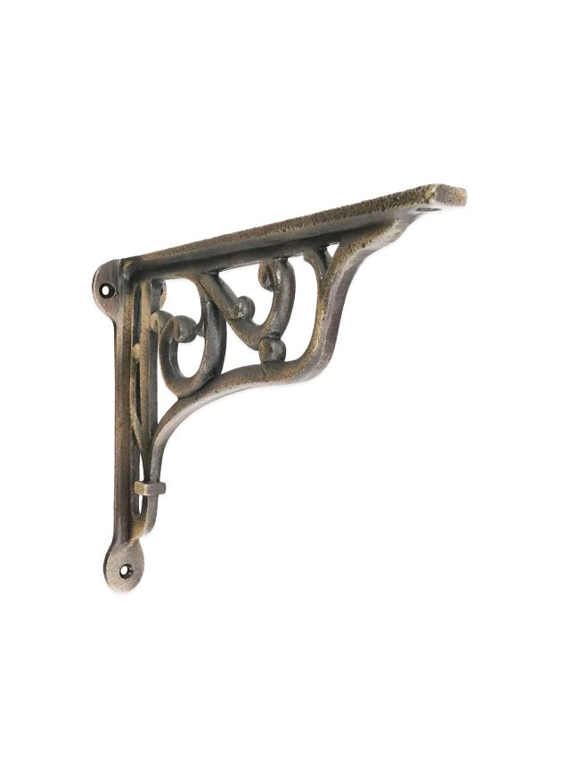 Edwardian Scroll Shelf Bracket Matt Antique (Sold in Pairs)