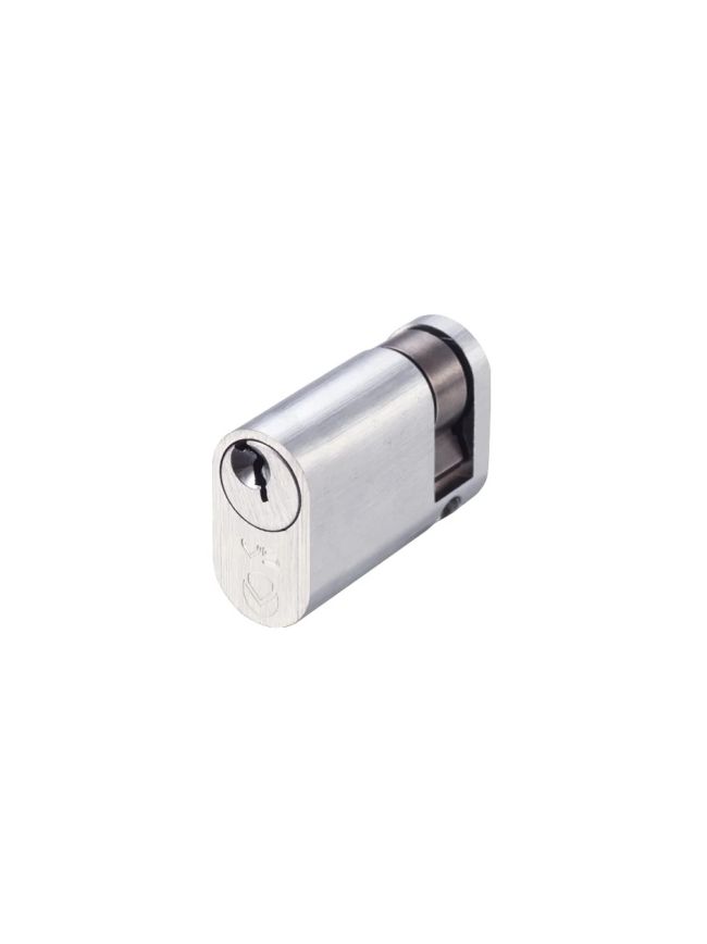 Zoo Hardware V5 45mm oval Single Cylinder Keyed to Differ - Satin