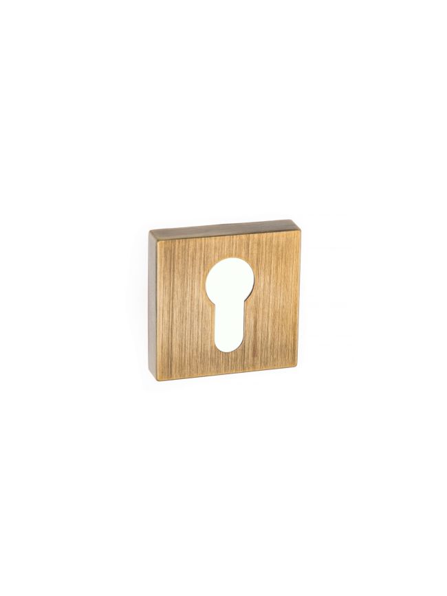 Forme Euro Escutcheons on Minimal Square Rose - Yester Bronze (Pair)