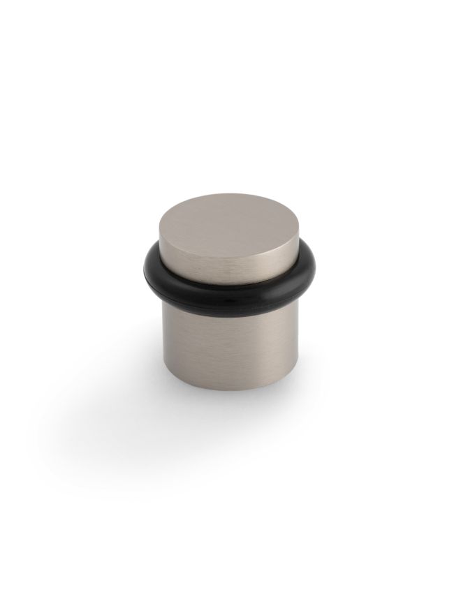 Valli 38 x 35mm - Floor Mounted Plain Doorstop - Concealed Fix - Satin Nickel PVD