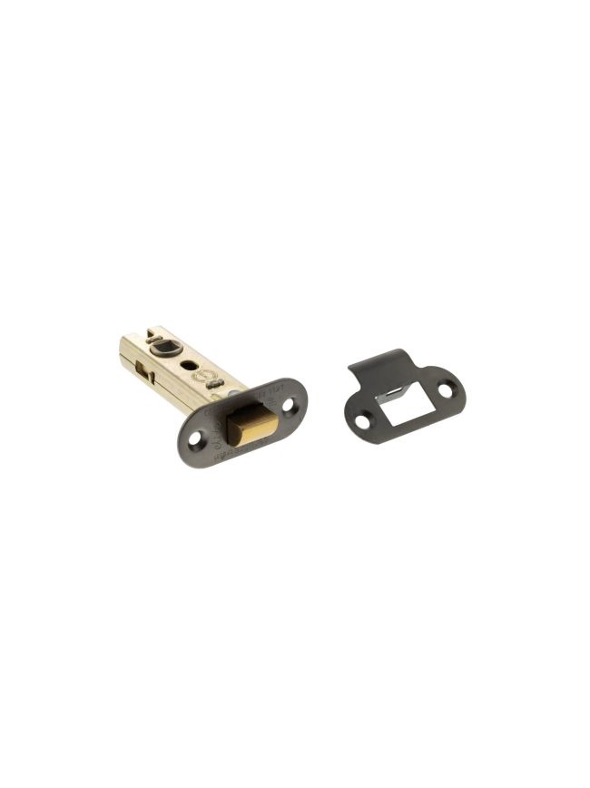 Atlantic Fire-Rated CE Marked Bolt Through Tubular Radius Latch 3" - Matt Gun Metal