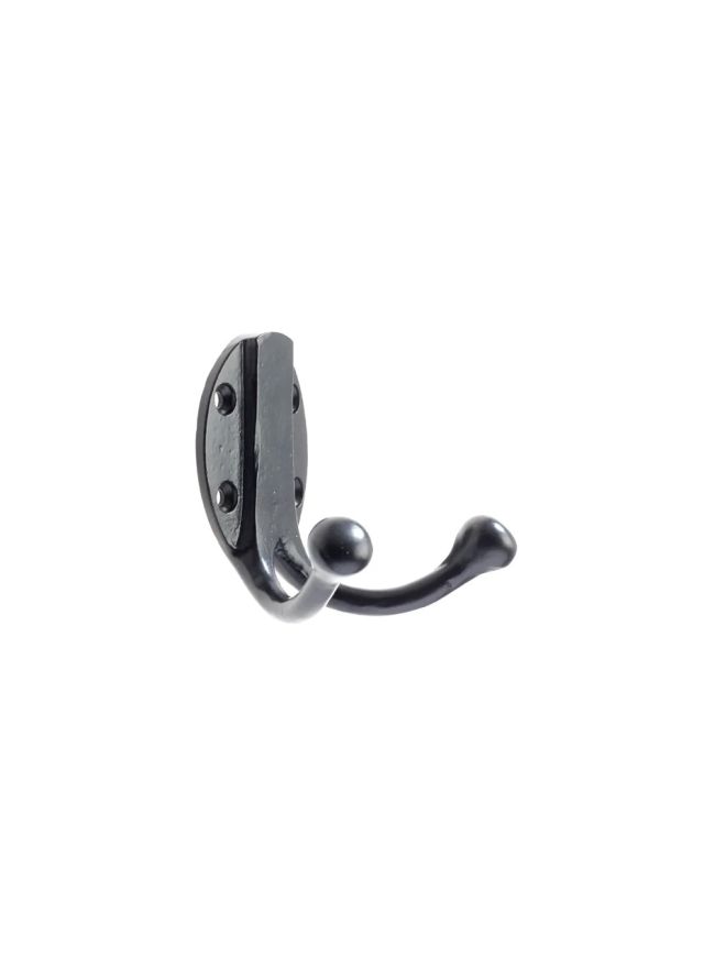 Zoo Hardware Double Robe Hook - Black