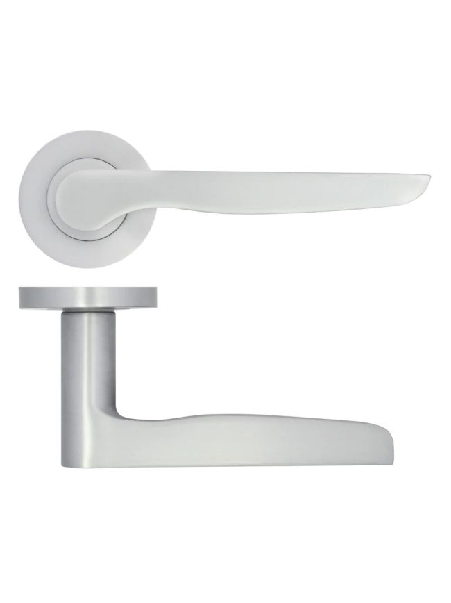 Zoo Hardware Vigo lever on rose - Satin Chrome