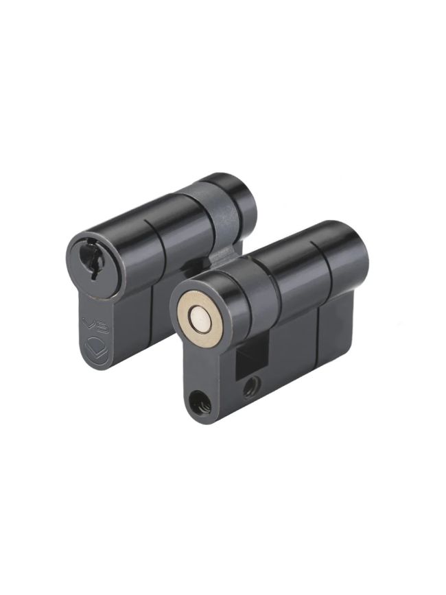 Zoo Hardware 45mm Euro Single Keyed to Differ - Black
