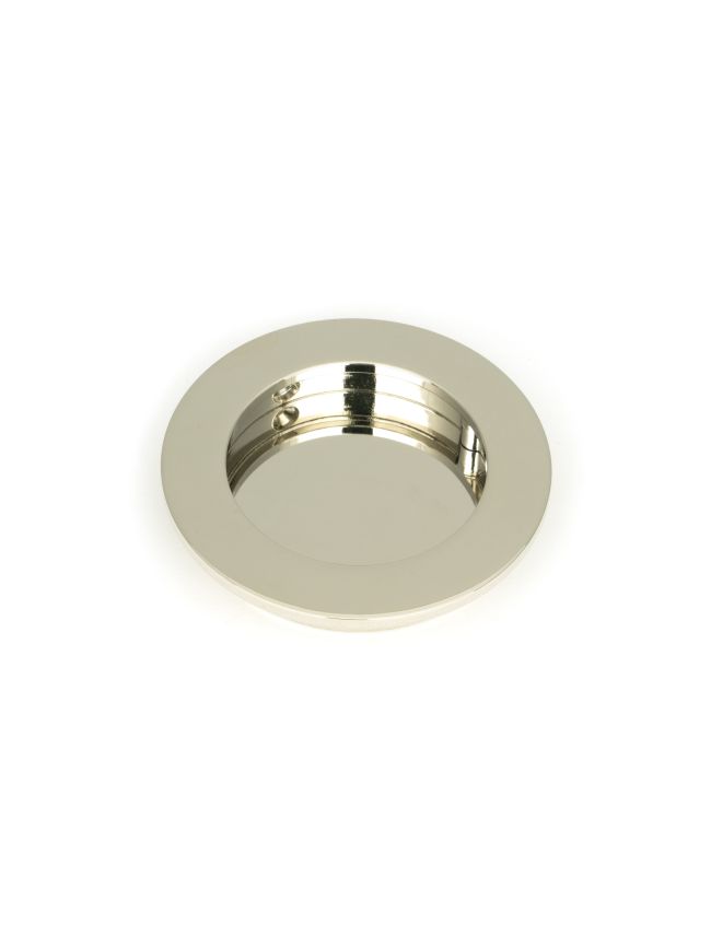Polished Nickel 75mm Plain Round Pull