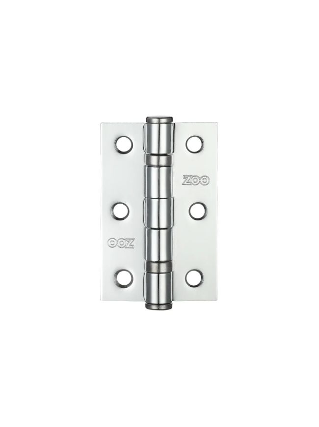 Zoo Hardware Door Hinge 2 Ball Bearing 3"x2"x2mm - Chrome