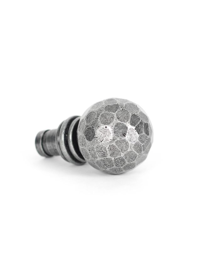 Pewter Hammered Ball Curtain Finial (pair)