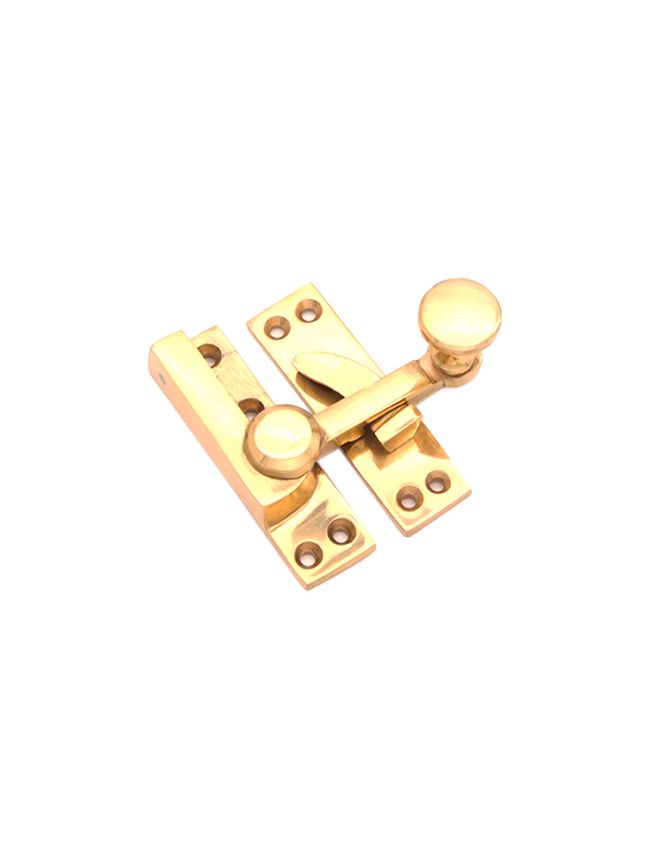 Quadrant Sliding Arm Fastener Polished Brass