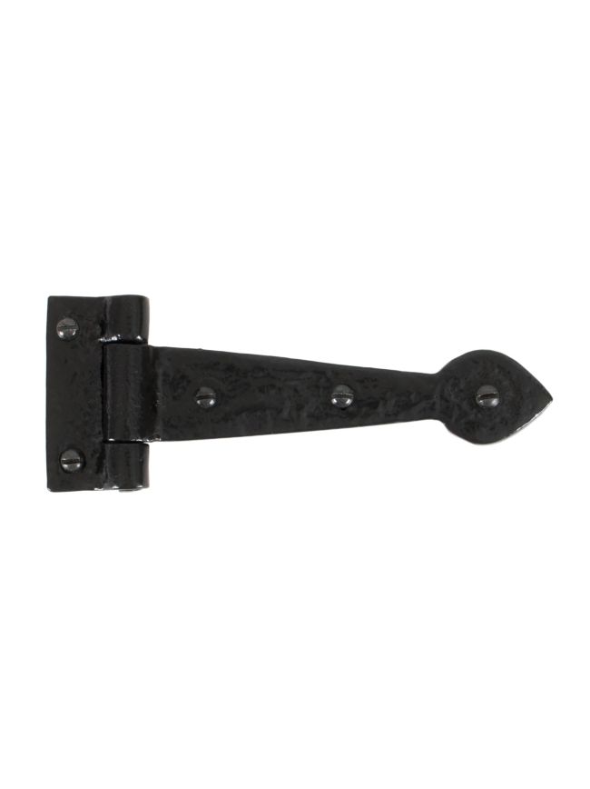 Black Textured 6" Cast T Hinge (pair)