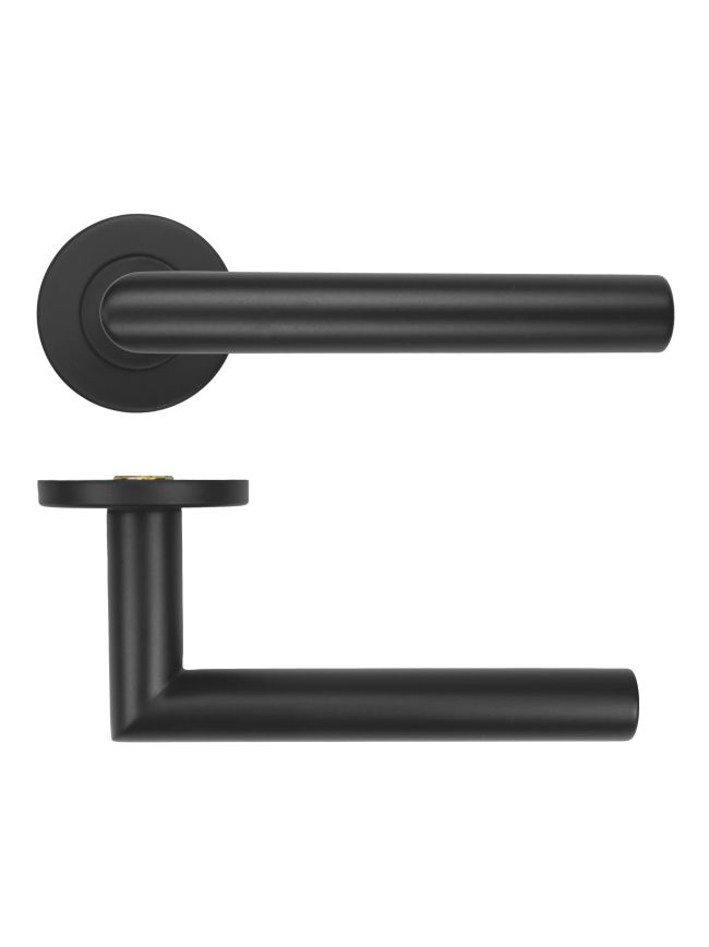 Zoo Hardware 19mm Mitred Lever on Round Rose 53mm x 6mm Push-on Rose - BS EN 1906 Grade 3 - Grade 201 - PCB