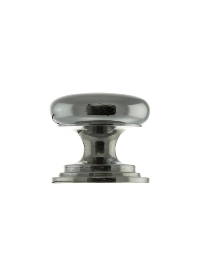 Old English Lincoln Solid Brass Victorian Knob 38mm on Concealed Fix - Polished Chrome