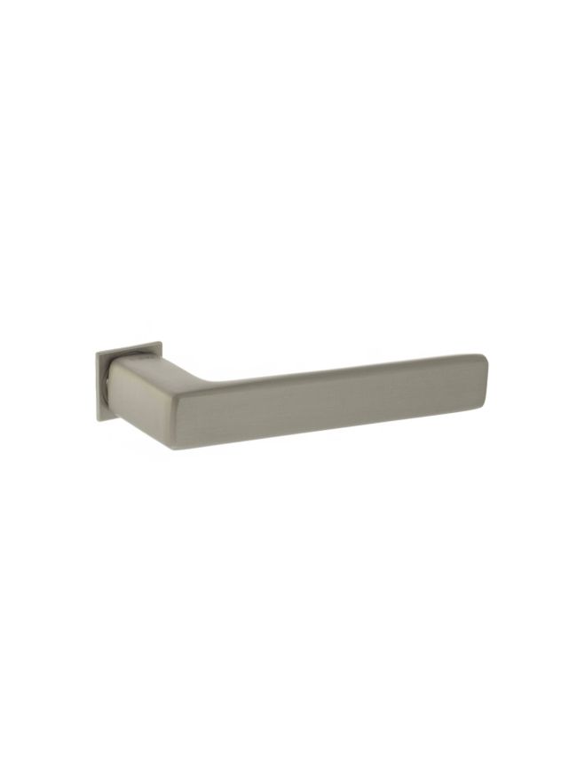 Tupai Rapido 5S Line Portel Lever Door Handle on Concealed Square Rose - Pearl Nickel (Pair)