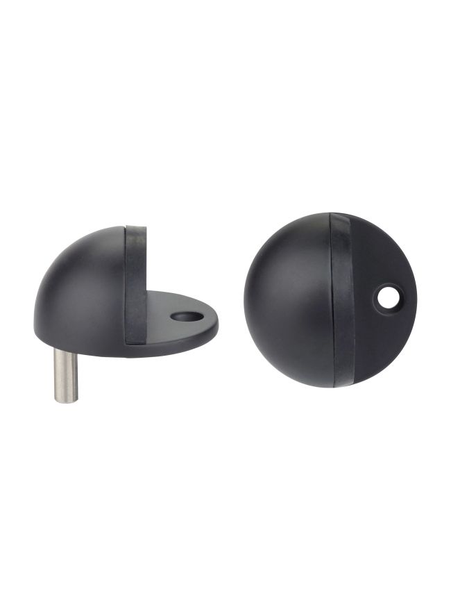 Zoo Hardware Door stop - floor mounted - oval - 45mm - Black