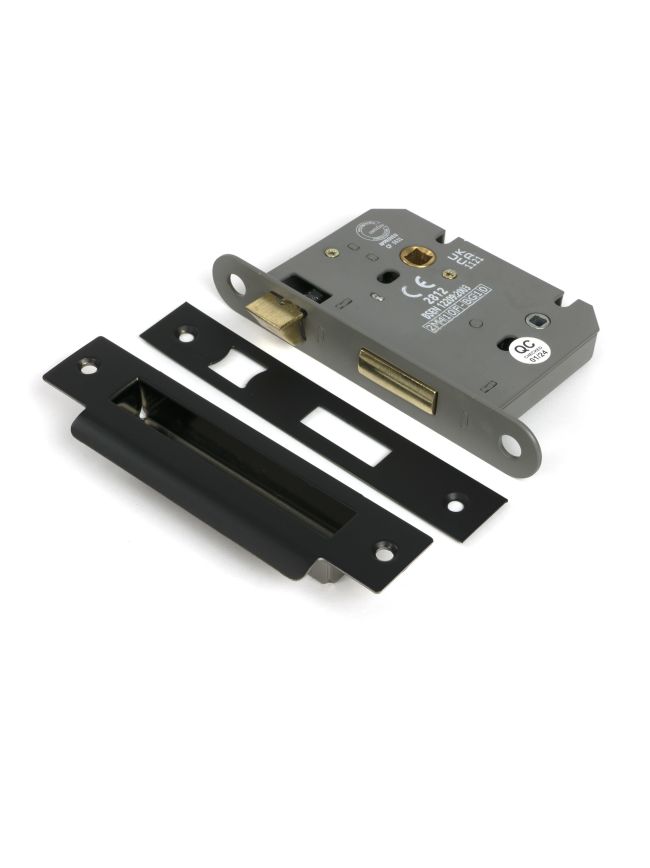 Aged Bronze 3" Heavy Duty Bathroom Mortice Lock