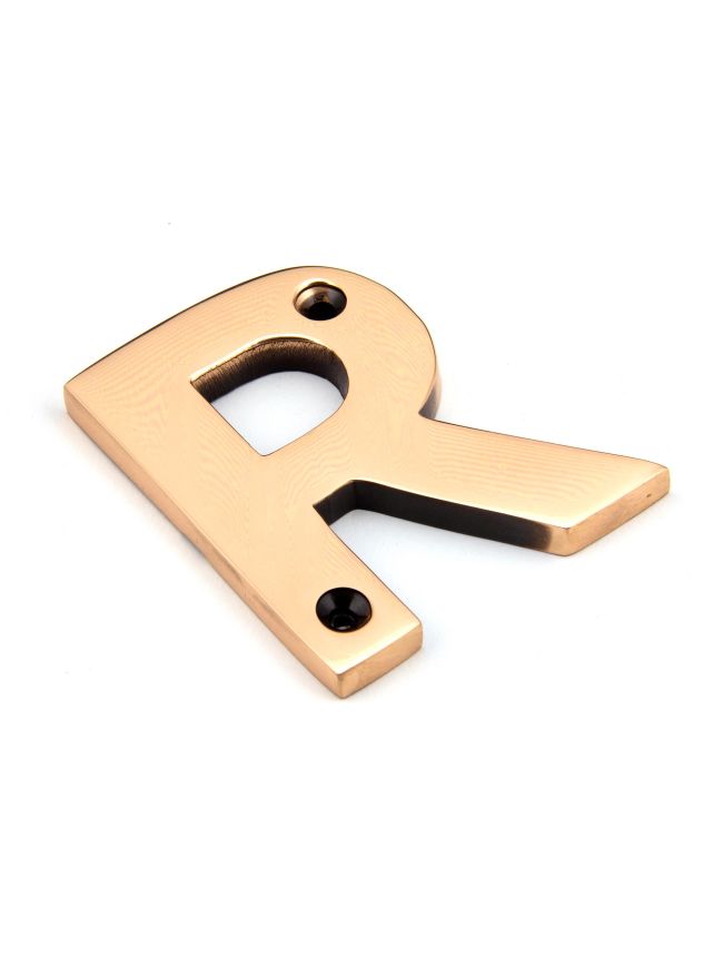 Polished Bronze Letter R