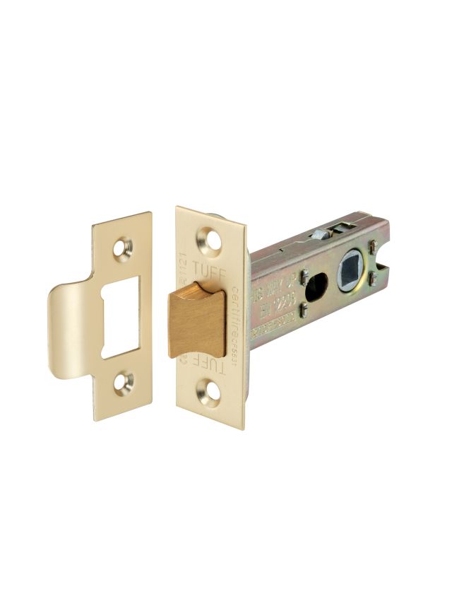 4" H/D Tubular Latch CE - Satin Brass