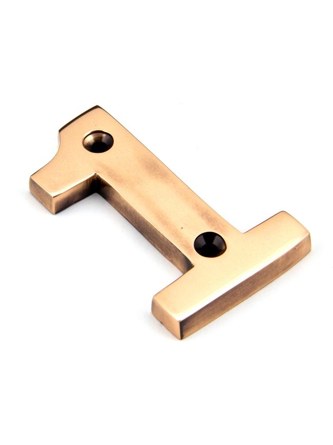 Polished Bronze Numeral 1