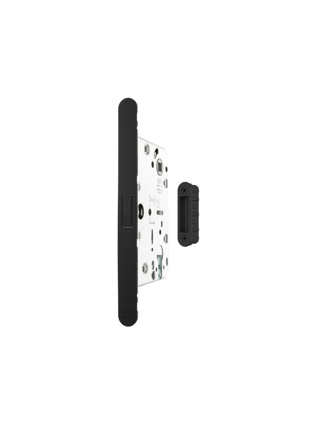 AGB Revolution XT Magnetic Euro Profile Sashlock 60mm backset with strike plates for ALU doors - Matt Black