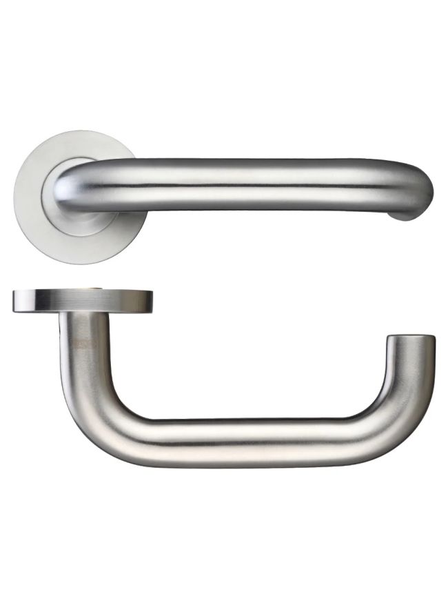 Zoo Hardware 19mm Return to Door Lever - Screw On Rose - Stainless Steel