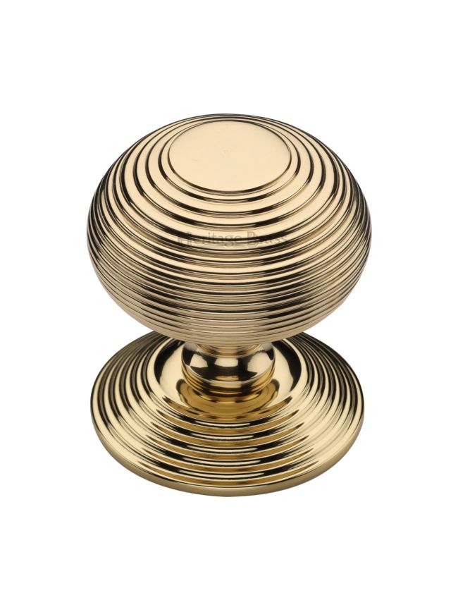 Heritage Brass Centre Door Knob Reeded Design 3 1/2 Polished Brass Finish
UK Registered Design Number 6241152

&nbsp;