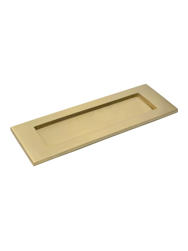 Satin Brass Large Letter Plate