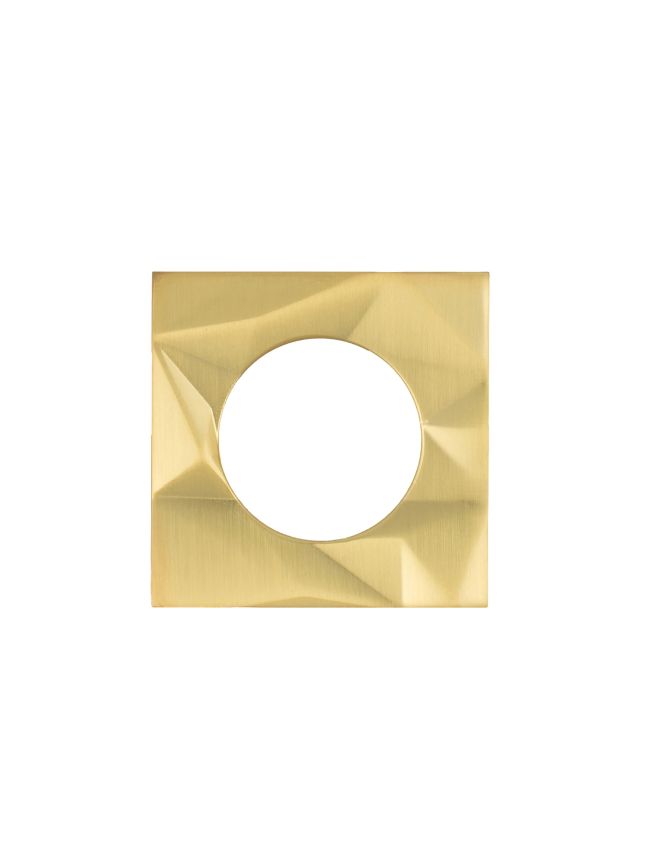 Zoo Hardware Spare Frattura Lever Square Rose Pack - Satin Brass