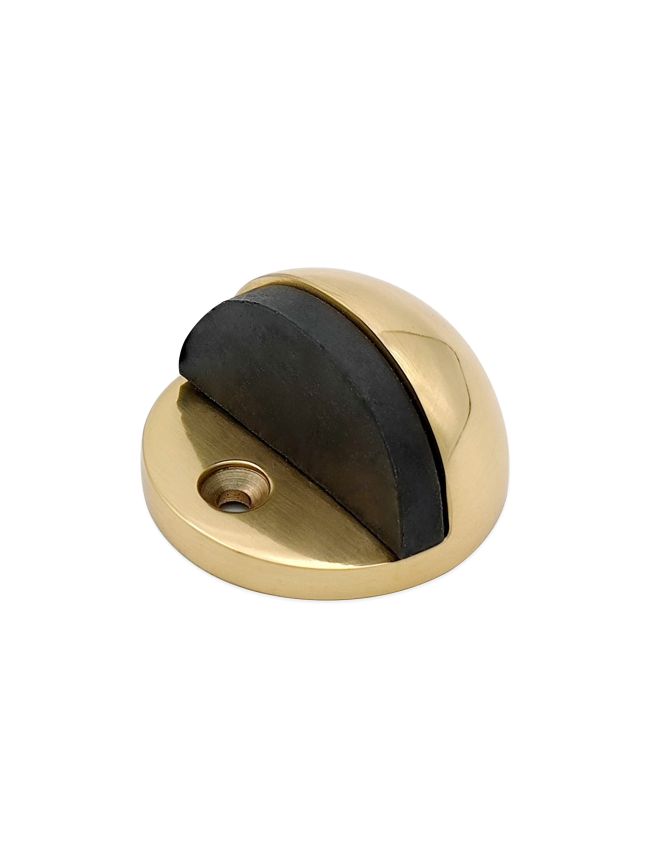 Half Moon Door Stopper Polished Brass