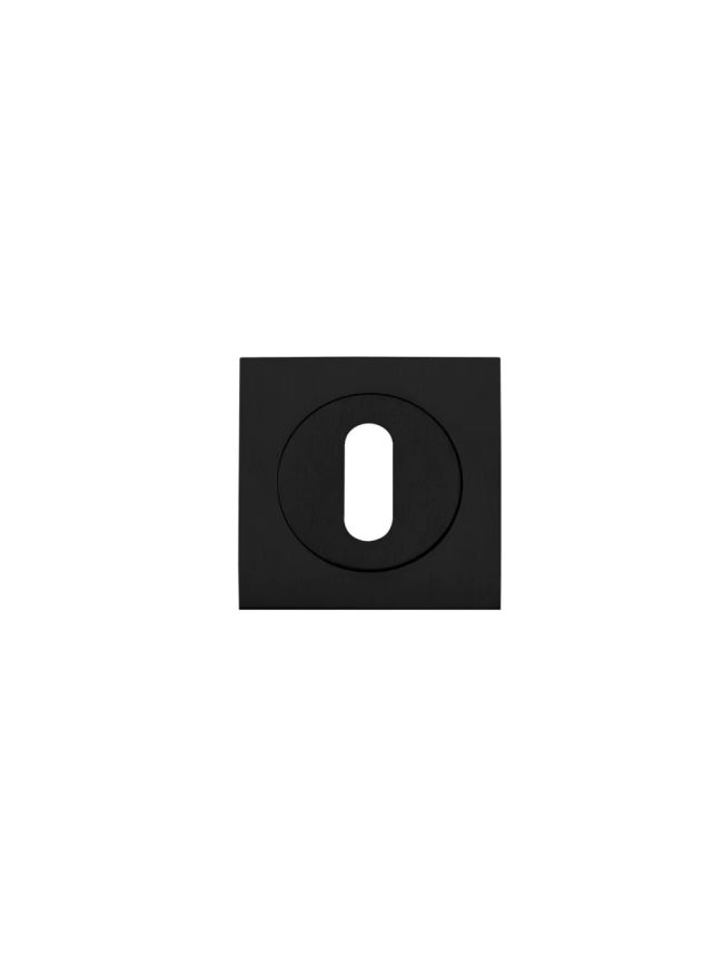 Zoo Hardware Square standard profile escutcheon - Oscuro Matt Black