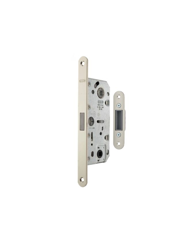 AGB Polaris 2XT Magnetic Bathroom Lock with adjustable strikeplate 35mm backset - Polished Chrome