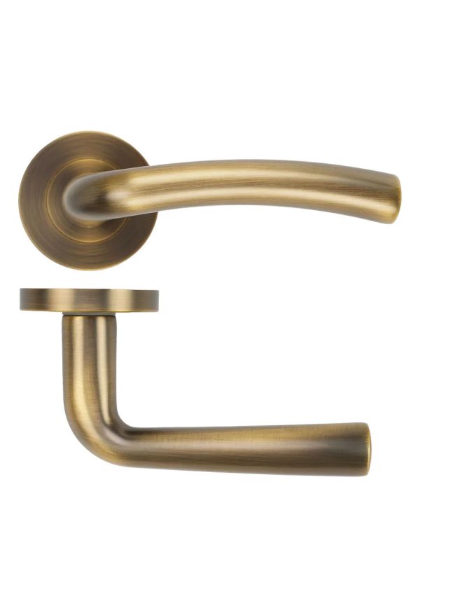 Zoo Hardware Seville lever on rose - Antique Brass