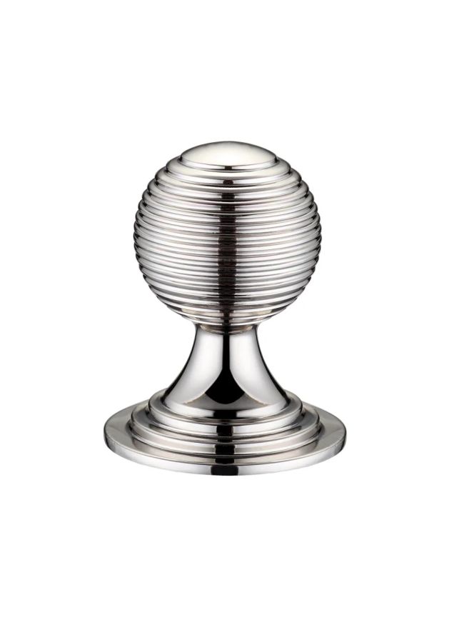 Zoo Hardware Queen Anne Ringed Knob 38mm rose dia. - Nickel