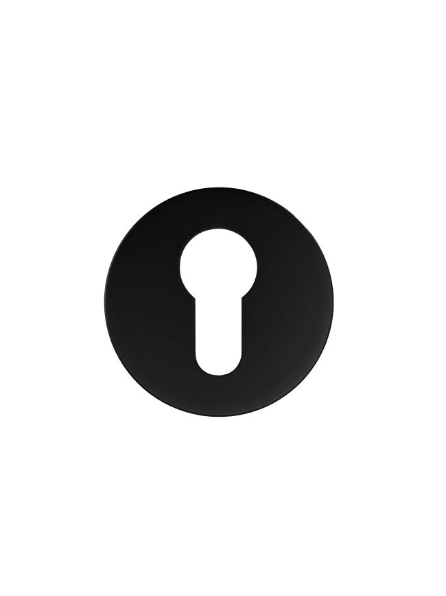 Zoo Hardware Euro Profile Escutcheon - Rosso Slim - 4mm - PVD Black