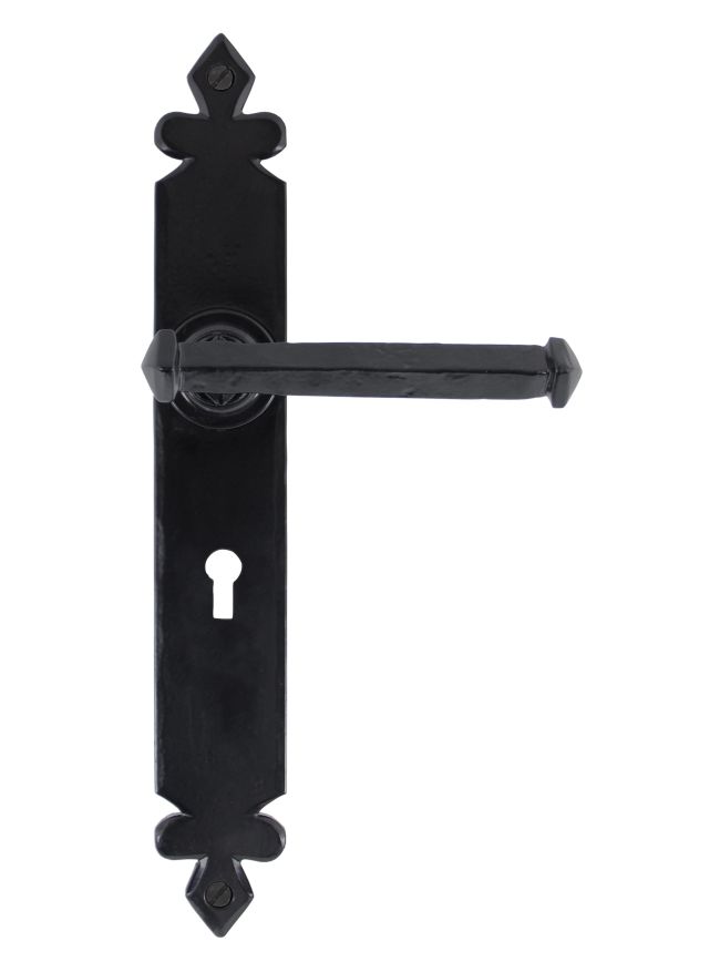 Black Tudor Lever Lock Set
