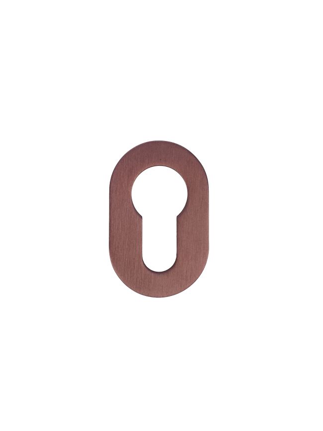 Zoo Hardware Euro Profile Escutcheon - Rosso Mini - 50 x 32 x 3 - PVD Bronze