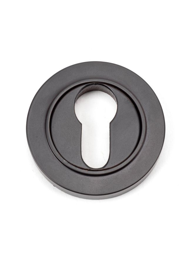 Aged Bronze Round Euro Escutcheon (Plain)