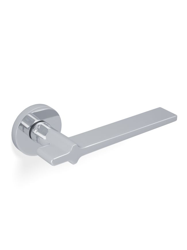 Valli Yabu Pushelberg Lever on Round Rosette - Polished Chrome PVD