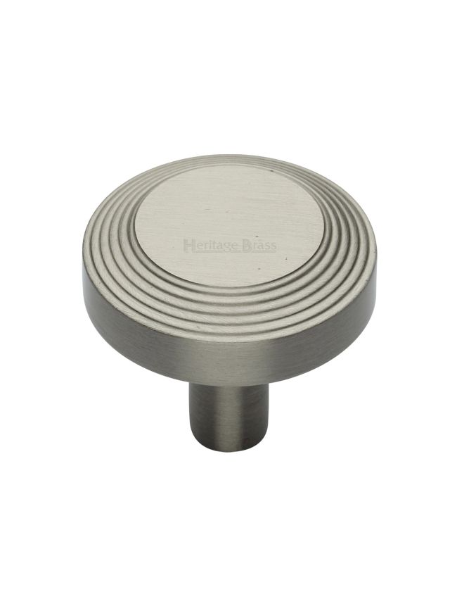 Heritage Brass Cabinet Knob Ridge Design 38mm Satin Nickel finishUK Registered Design Number 6194410